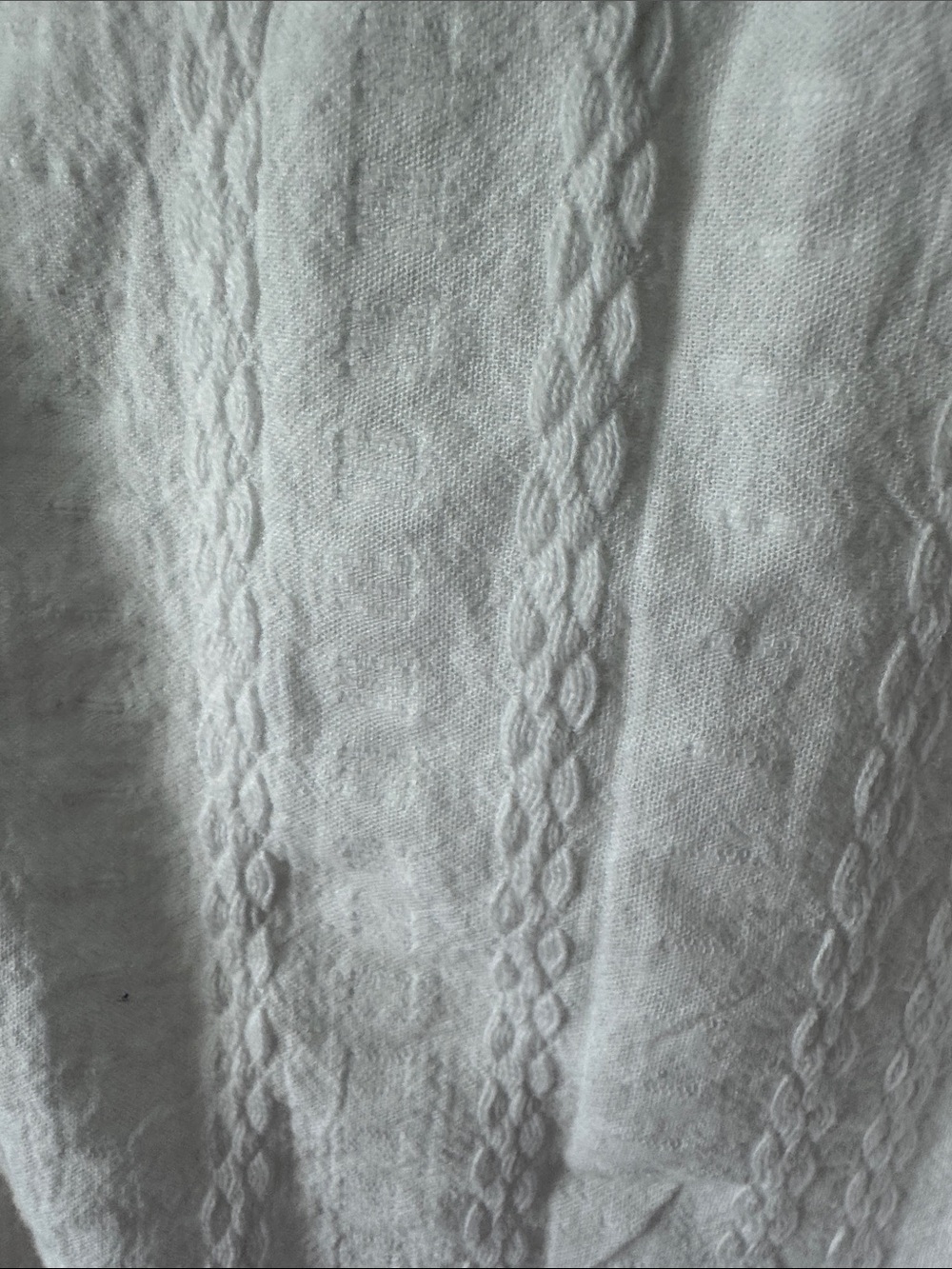 Talbots White Textured Square-Neck Sleeveless Tank - Picture 5 of 8